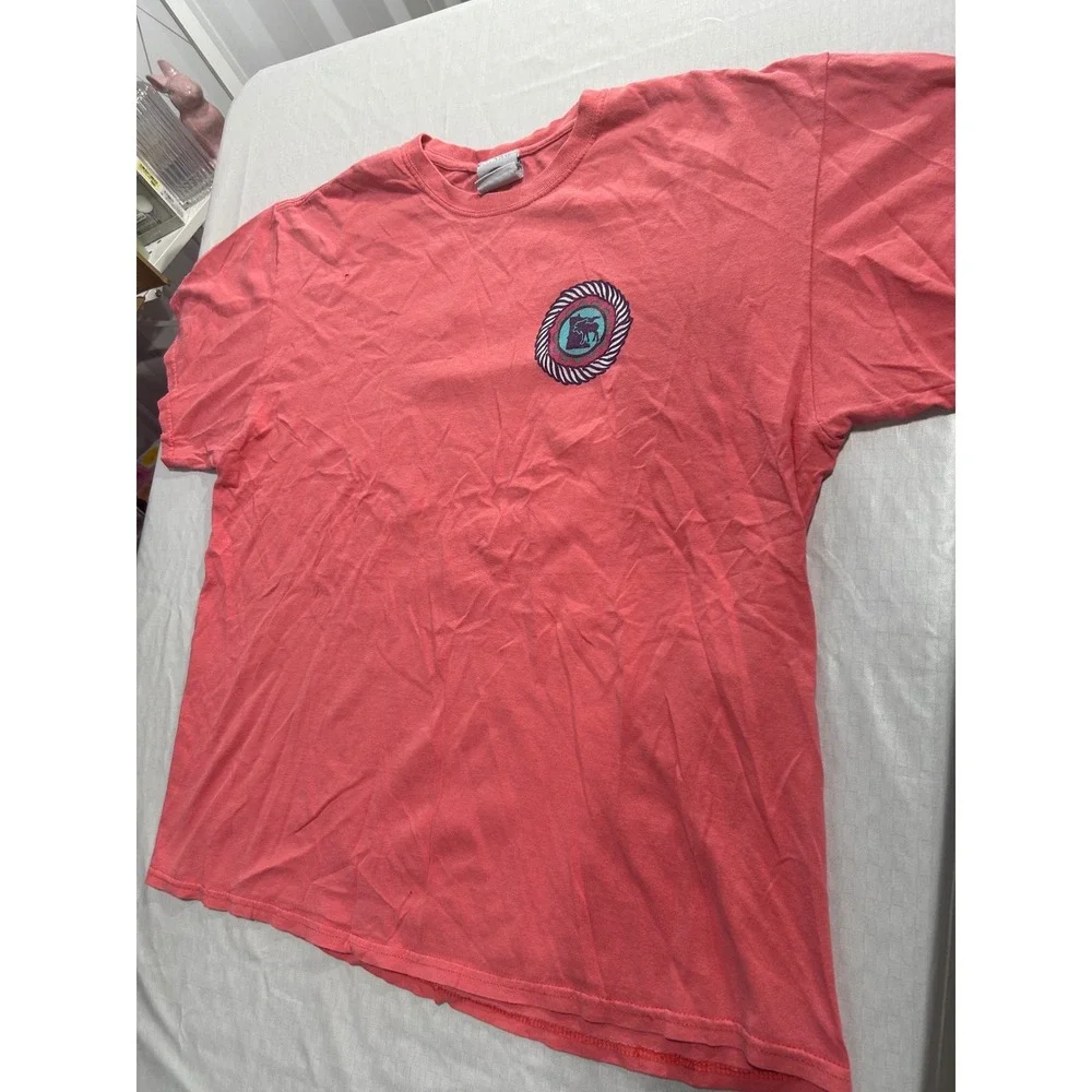 Minnesota State Graphic T-Shirt‎ Coral Pink Short Sleeve Crew Neck Tee